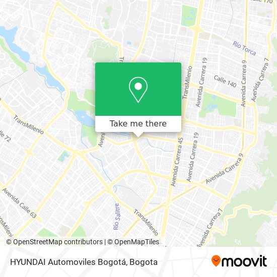 HYUNDAI Automoviles Bogotá map