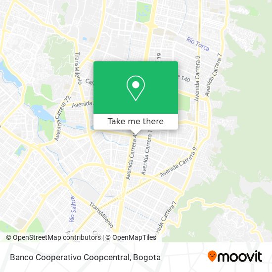 Mapa de Banco Cooperativo Coopcentral