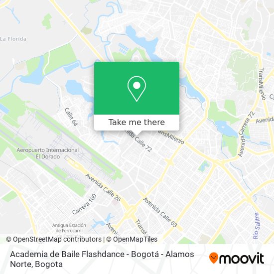 Academia de Baile Flashdance - Bogotá - Alamos Norte map