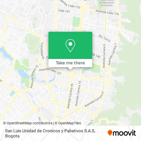 San Luis Unidad de Cronicos y Paliativos S.A.S map