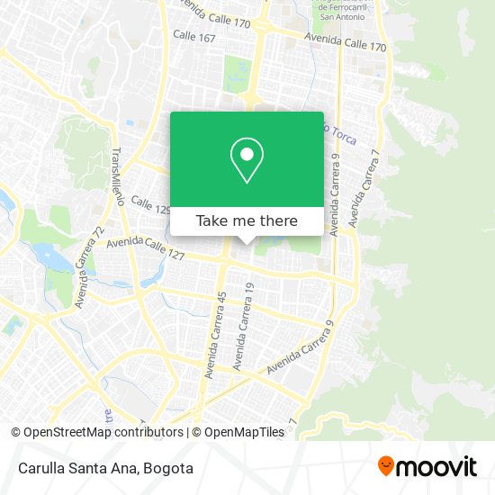 Carulla Santa Ana map