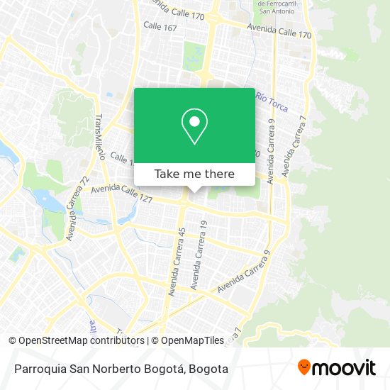 Parroquia San Norberto Bogotá map