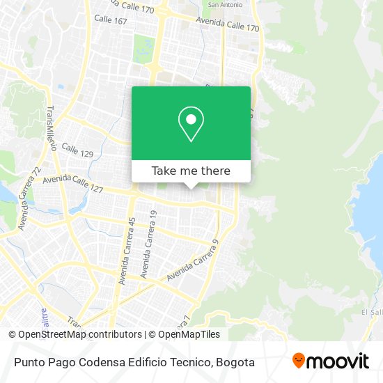 Mapa de Punto Pago Codensa Edificio Tecnico