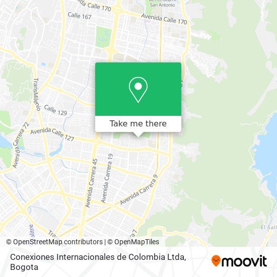 Mapa de Conexiones Internacionales de Colombia Ltda