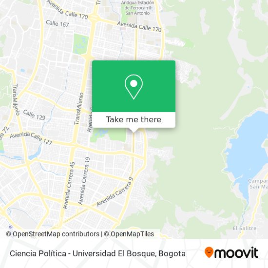 Ciencia Política - Universidad El Bosque map