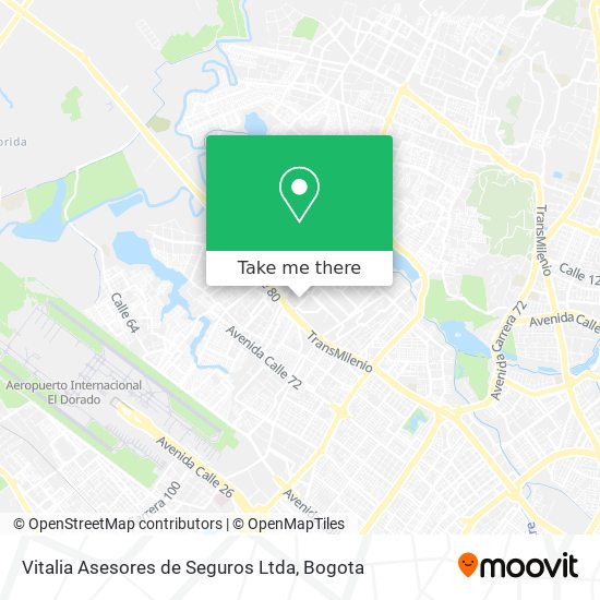 Mapa de Vitalia Asesores de Seguros Ltda