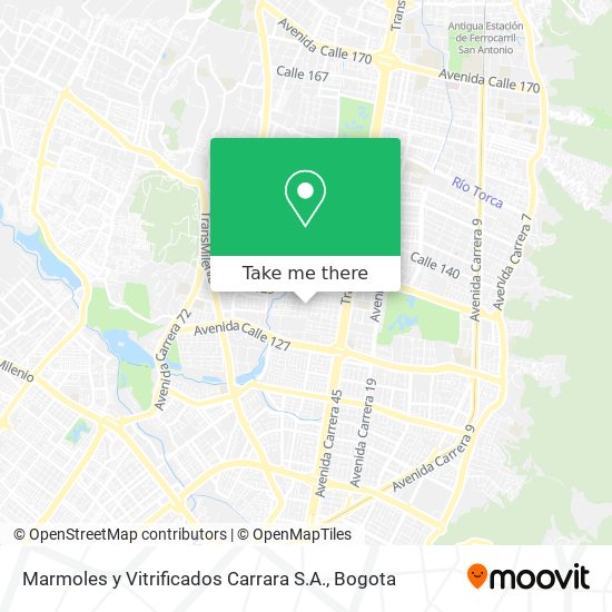 Marmoles y Vitrificados Carrara S.A. map