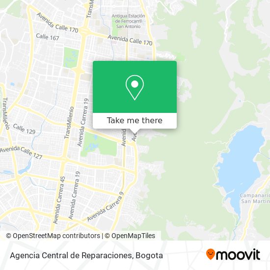 Mapa de Agencia Central de Reparaciones