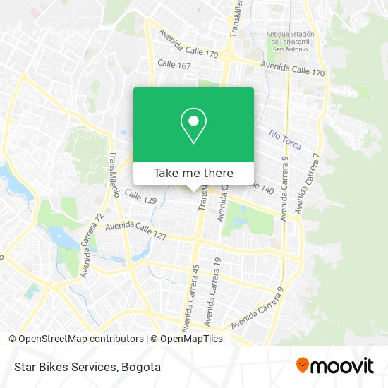 Star Bikes Services map