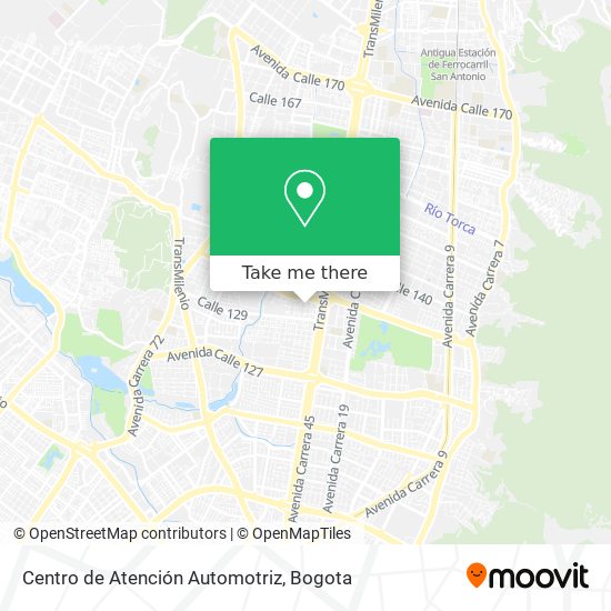 Mapa de Centro de Atención Automotriz