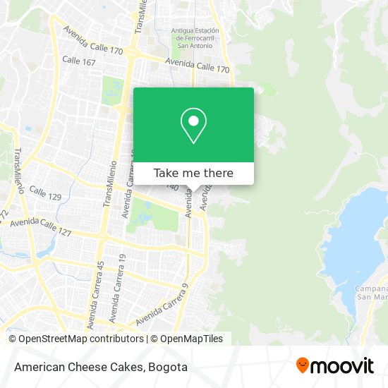 American Cheese Cakes map