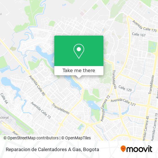 Mapa de Reparacion de Calentadores A Gas