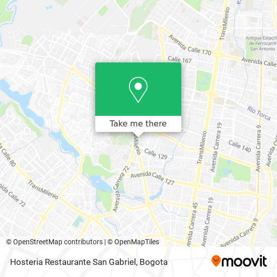 Hosteria Restaurante San Gabriel map