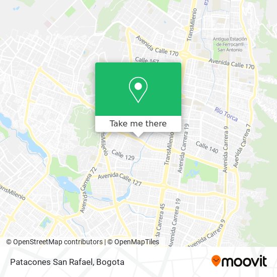 Patacones San Rafael map