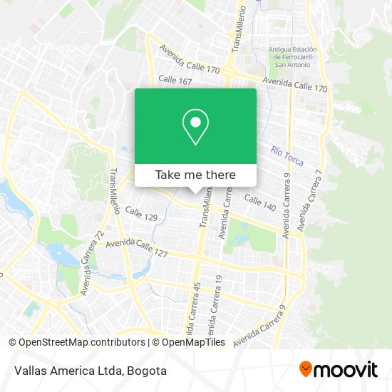 Vallas America Ltda map