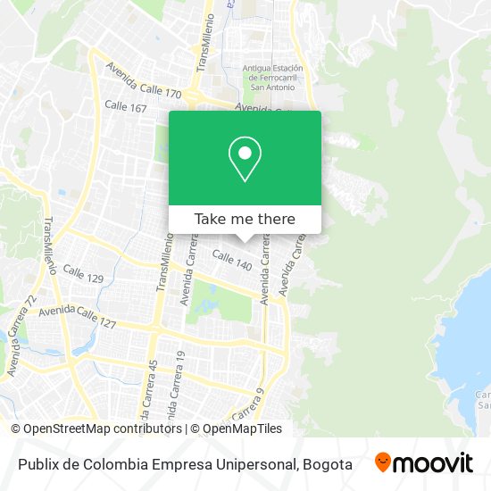 Mapa de Publix de Colombia Empresa Unipersonal