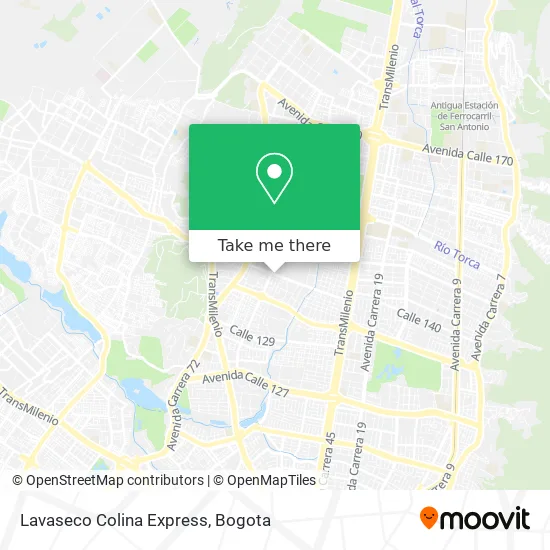 Lavaseco Colina Express map