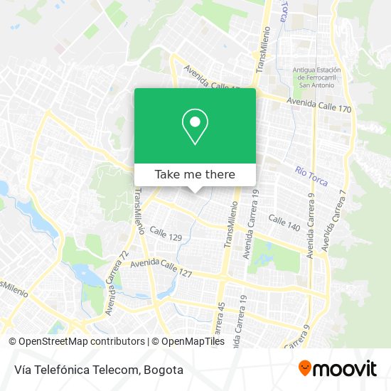 Vía Telefónica Telecom map