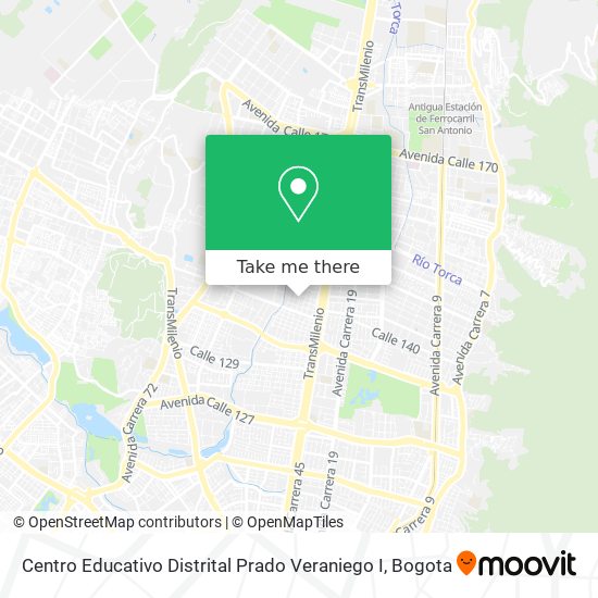 Mapa de Centro Educativo Distrital Prado Veraniego I