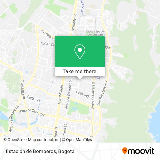 Mapa de Estación de Bomberos