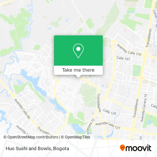 Huo Sushi and Bowls map