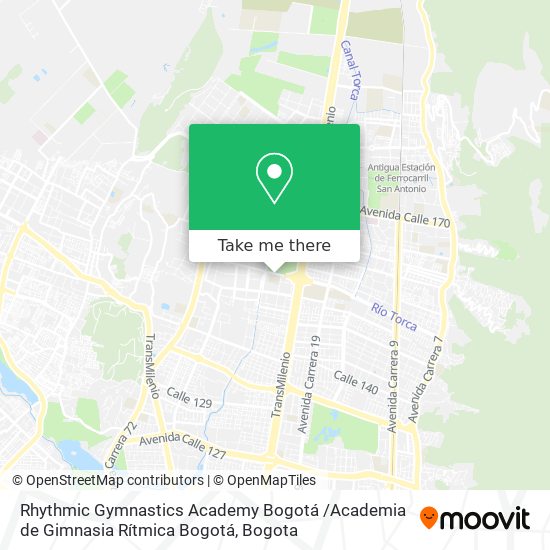 Mapa de Rhythmic Gymnastics Academy Bogotá /Academia de Gimnasia Rítmica Bogotá