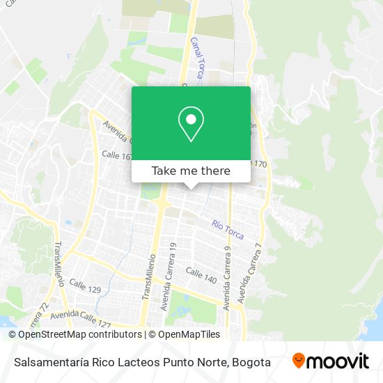 Mapa de Salsamentaría Rico Lacteos Punto Norte