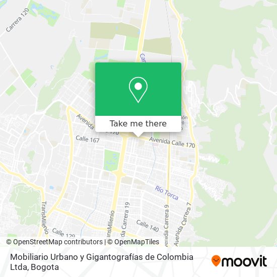 Mapa de Mobiliario Urbano y Gigantografías de Colombia Ltda