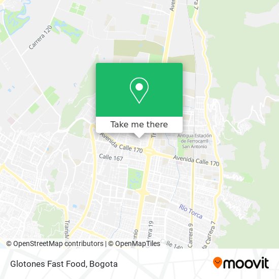 Glotones Fast Food map