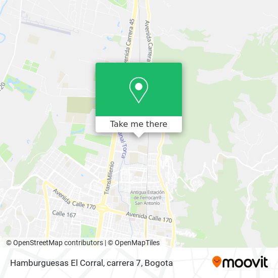 Hamburguesas El Corral, carrera 7 map