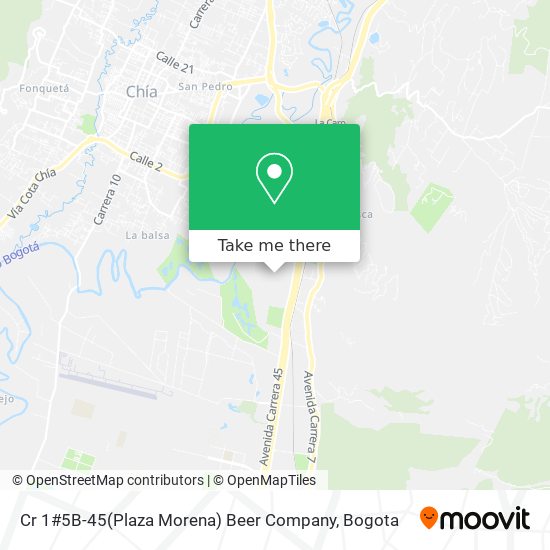 Cr 1#5B-45(Plaza Morena) Beer Company map