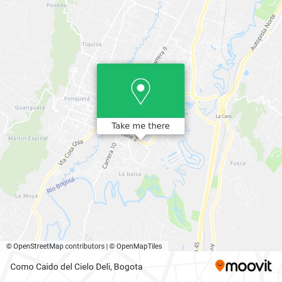 Como Caido del Cielo Deli map