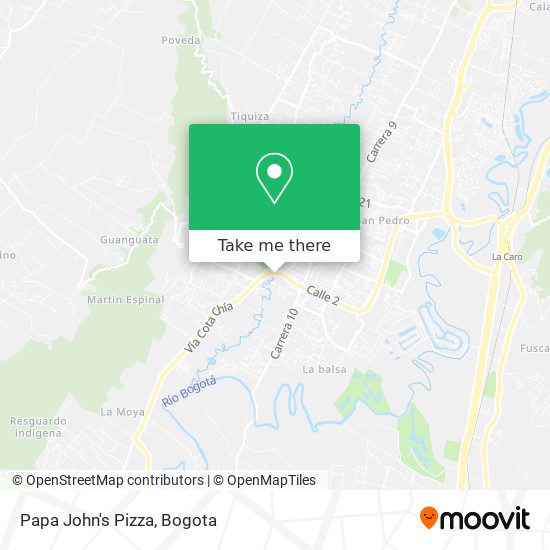 Mapa de Papa John's Pizza