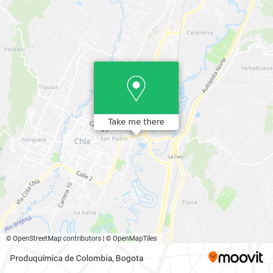 Produquímica de Colombia map