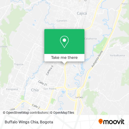 Mapa de Buffalo Wings Chia