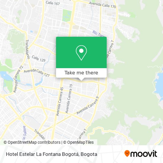 Hotel Estelar La Fontana Bogotá map