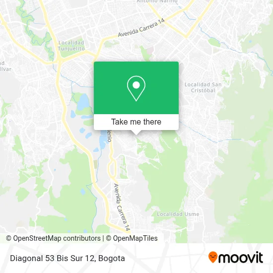 Diagonal 53 Bis Sur 12 map