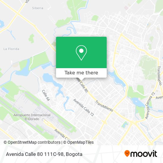 Avenida Calle 80 111C-98 map