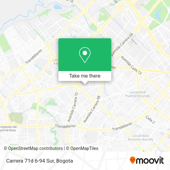 Carrera 71d 6-94 Sur map