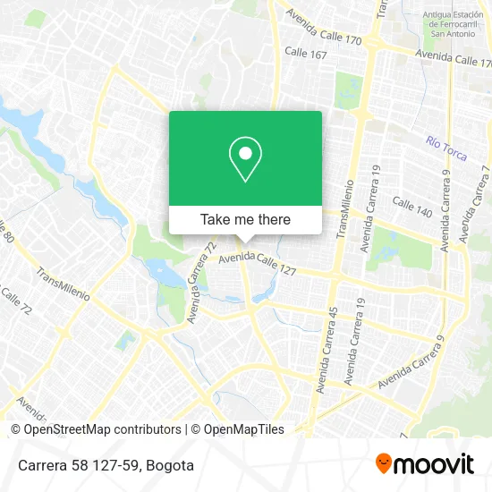 Mapa de Carrera 58 127-59