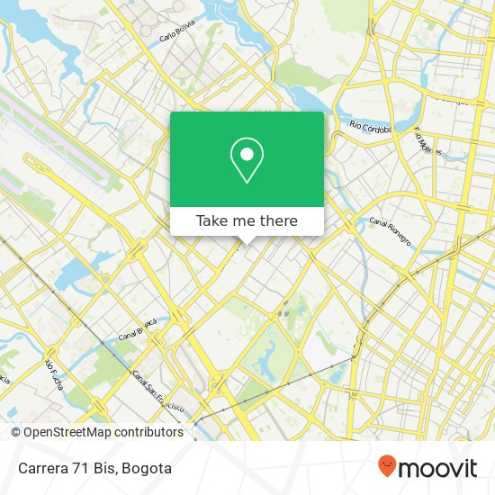 Mapa de Carrera 71 Bis