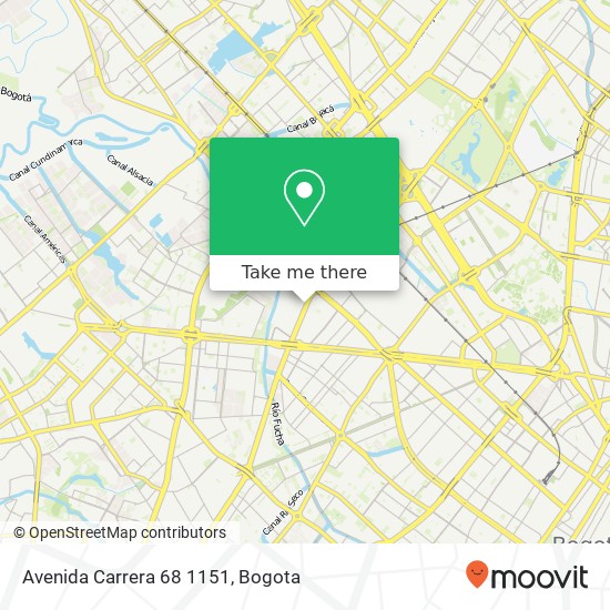 Avenida Carrera 68 1151 map