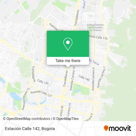 Mapa de Estación Calle 142
