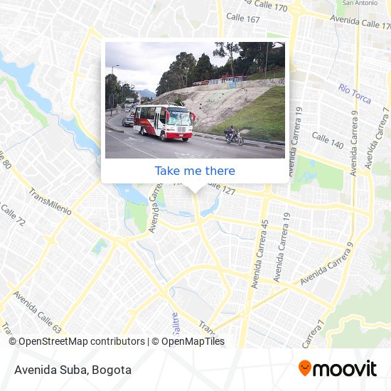Mapa de Avenida Suba