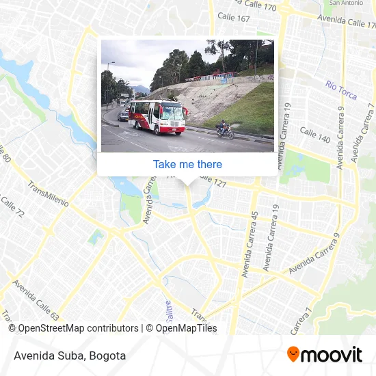 Avenida Suba map