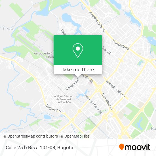 Mapa de Calle 25 b Bis a 101-08