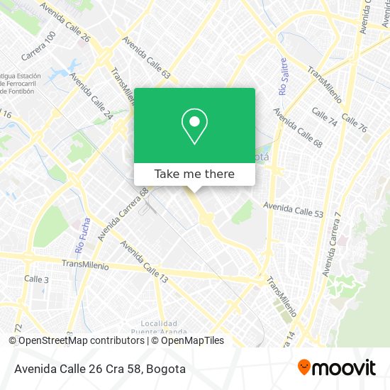 Avenida Calle 26 Cra 58 map