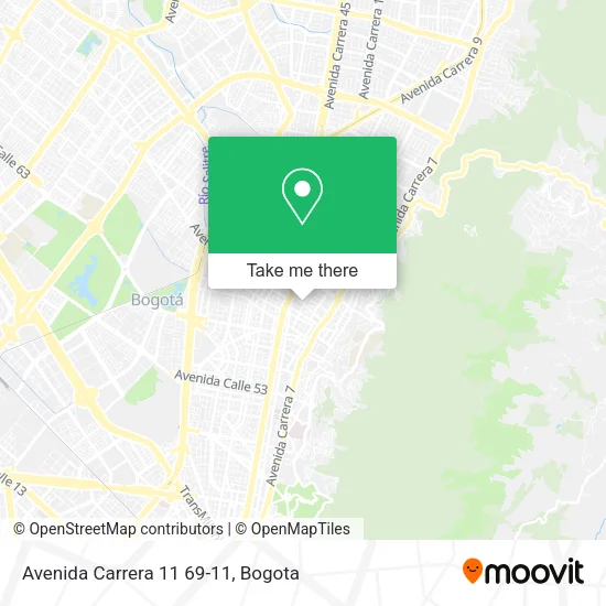 Avenida Carrera 11 69-11 map