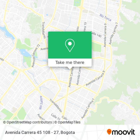 How to get to Avenida Carrera 45 108 - 27 in Suba by SITP or Transmilenio?