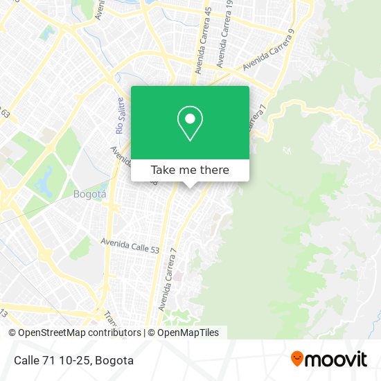 Calle 71 10-25 map